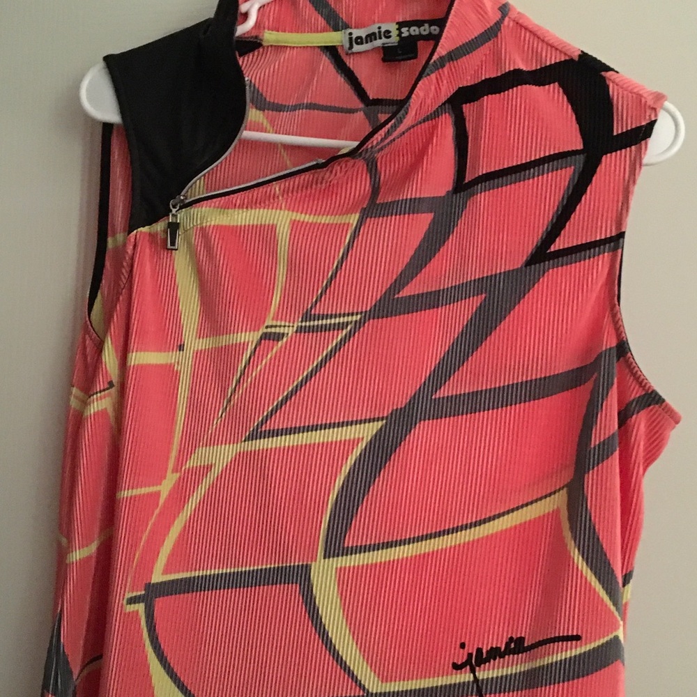 Jamie Sadok sleeveless golf shirt size lg